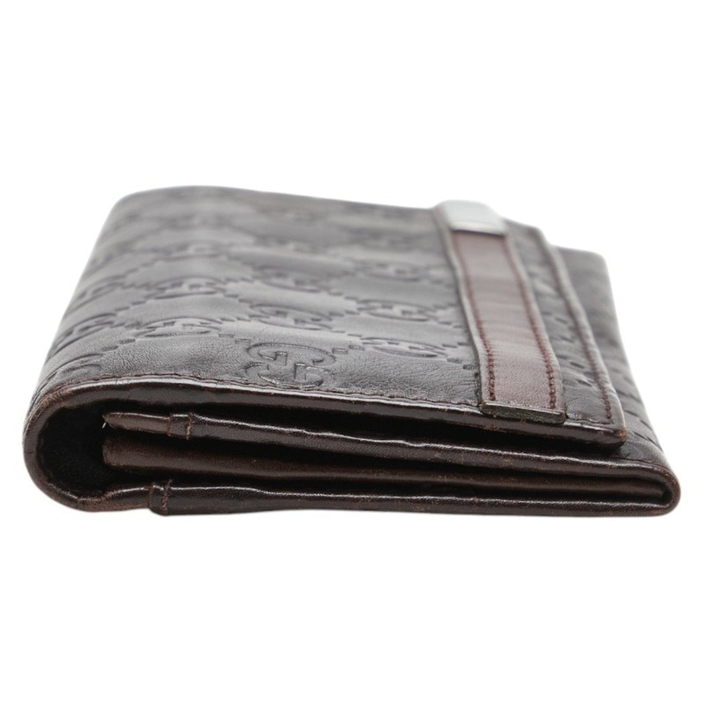 Gucci Guccissima Brown Leather Long Wallet (Bi-Fold) ( )
