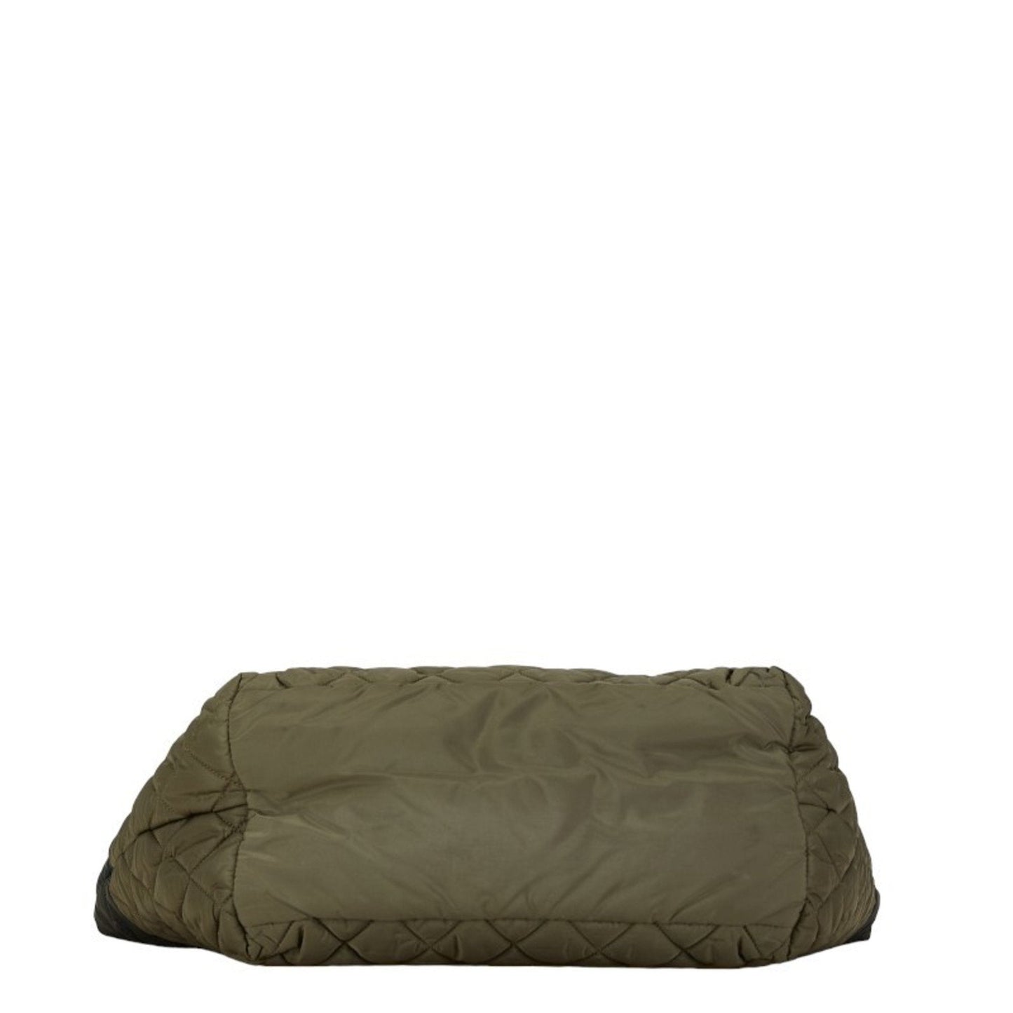 Chanel Coco Mark Cocoon Reversible Check Quilted Handbag Tote Bag Green Nylon Women's CHANEL