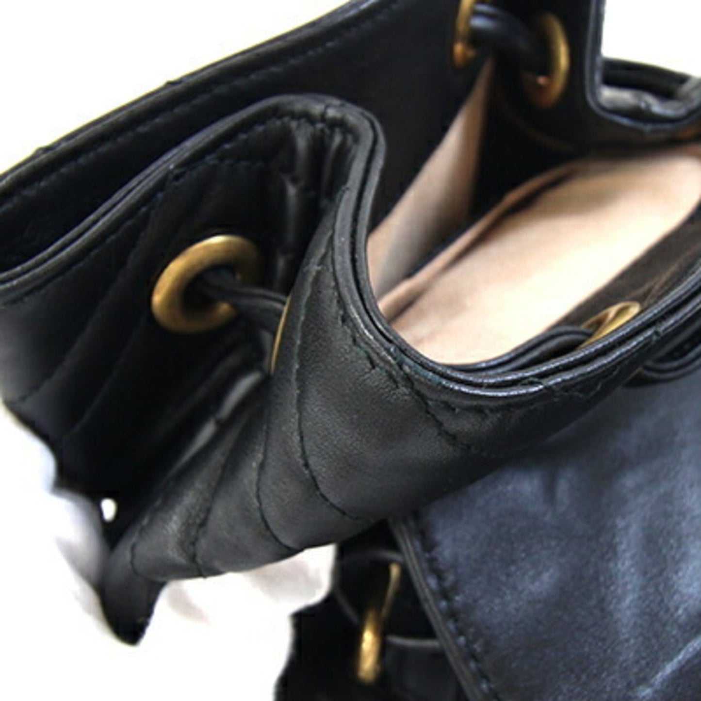 Gucci Gg Marmont Black Leather Backpack ( )