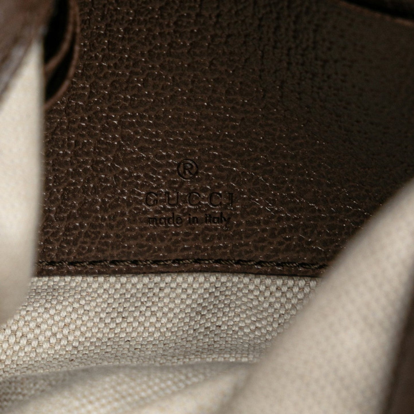 Gucci Beige Brown Pvc Leather Fanny Pack Sling Bag ( )