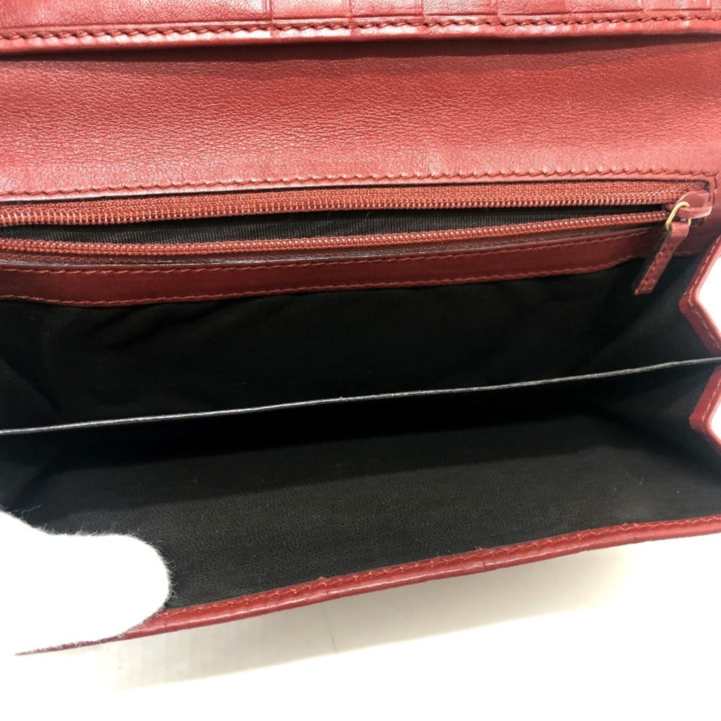 Gucci Red Color Gg Leather Long Wallet (Bi-Fold) ( )