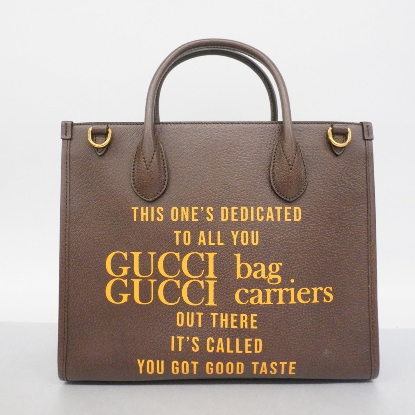 Gucci Brown Leather Tote Bag ( )