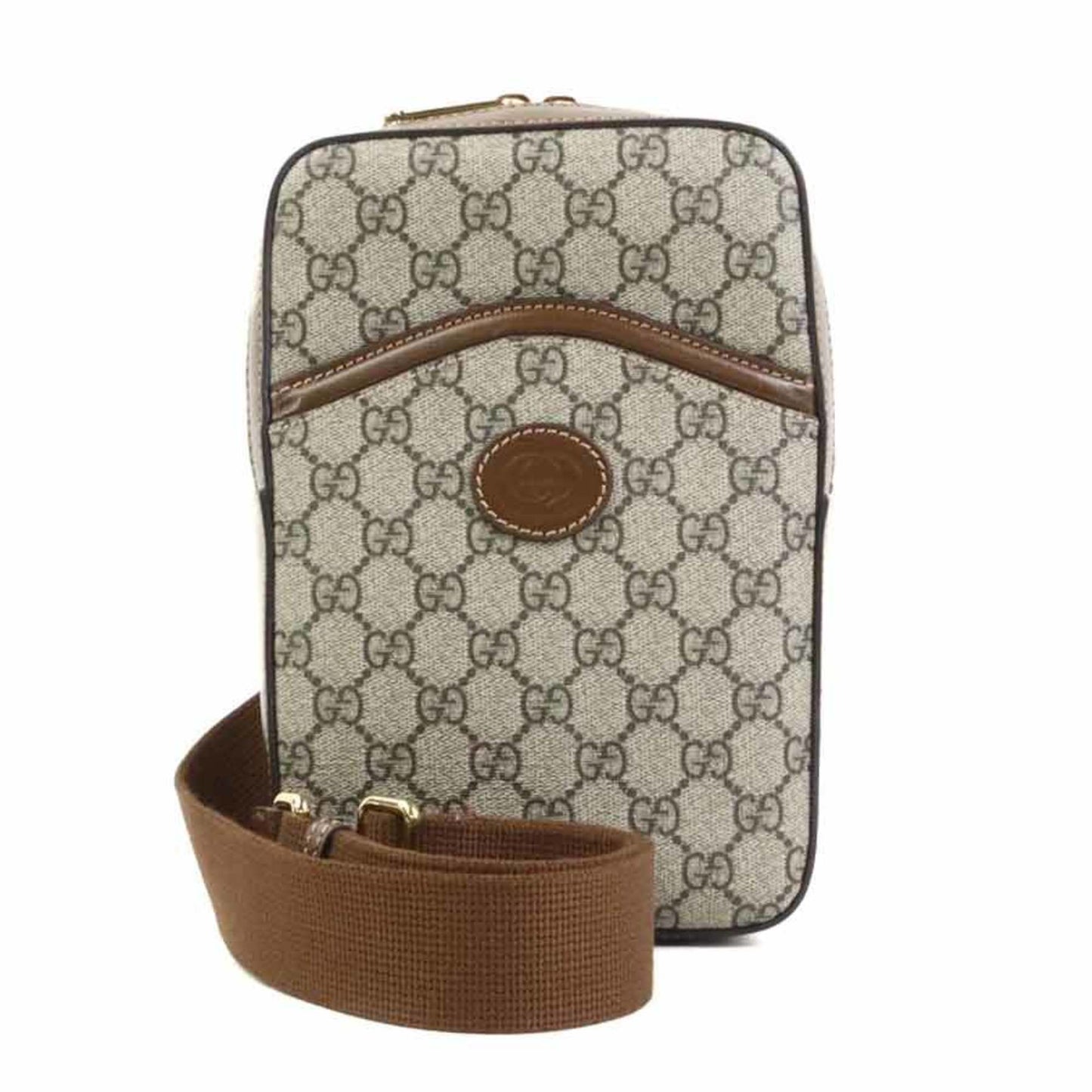 Gucci Brown Gg Supreme Sling Bag ( )