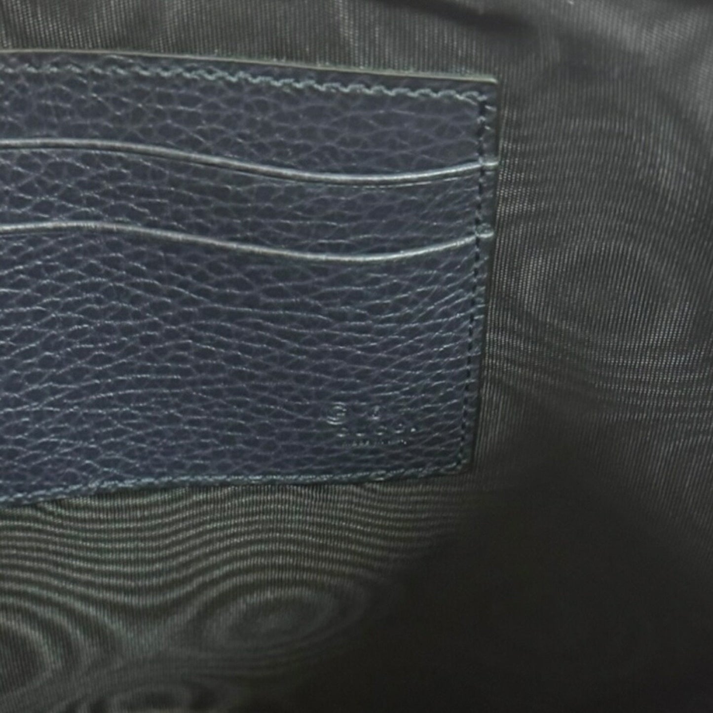 Gucci Navy Leather Clutch Bag ( )