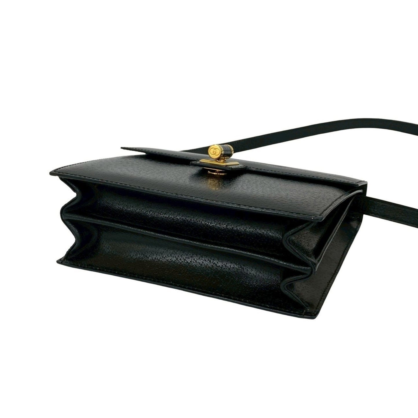 Gucci Black Leather Shoulder Bag ( )