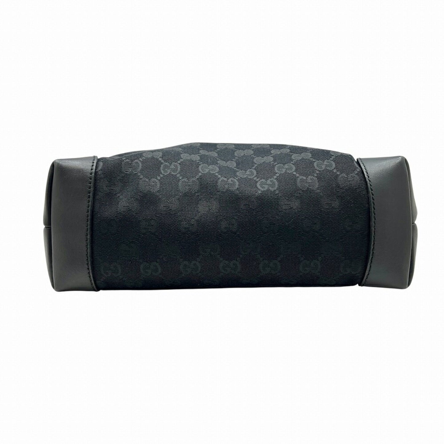 Gucci Black Gg Canvas Leather Shoulder Bag ( )