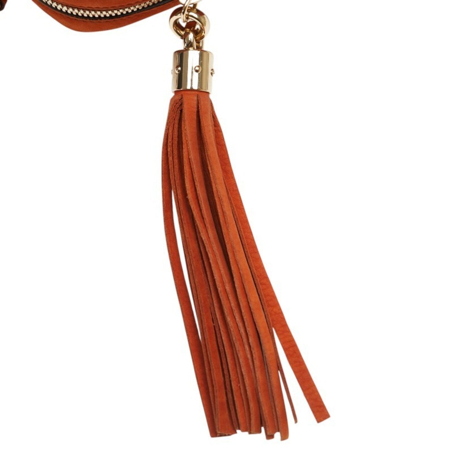 Gucci Brown Orange Leather Shoulder Bag ( )