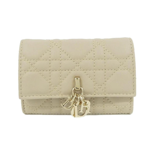 Christian Dior Beige Leather Wallet (Bi-Fold) ()