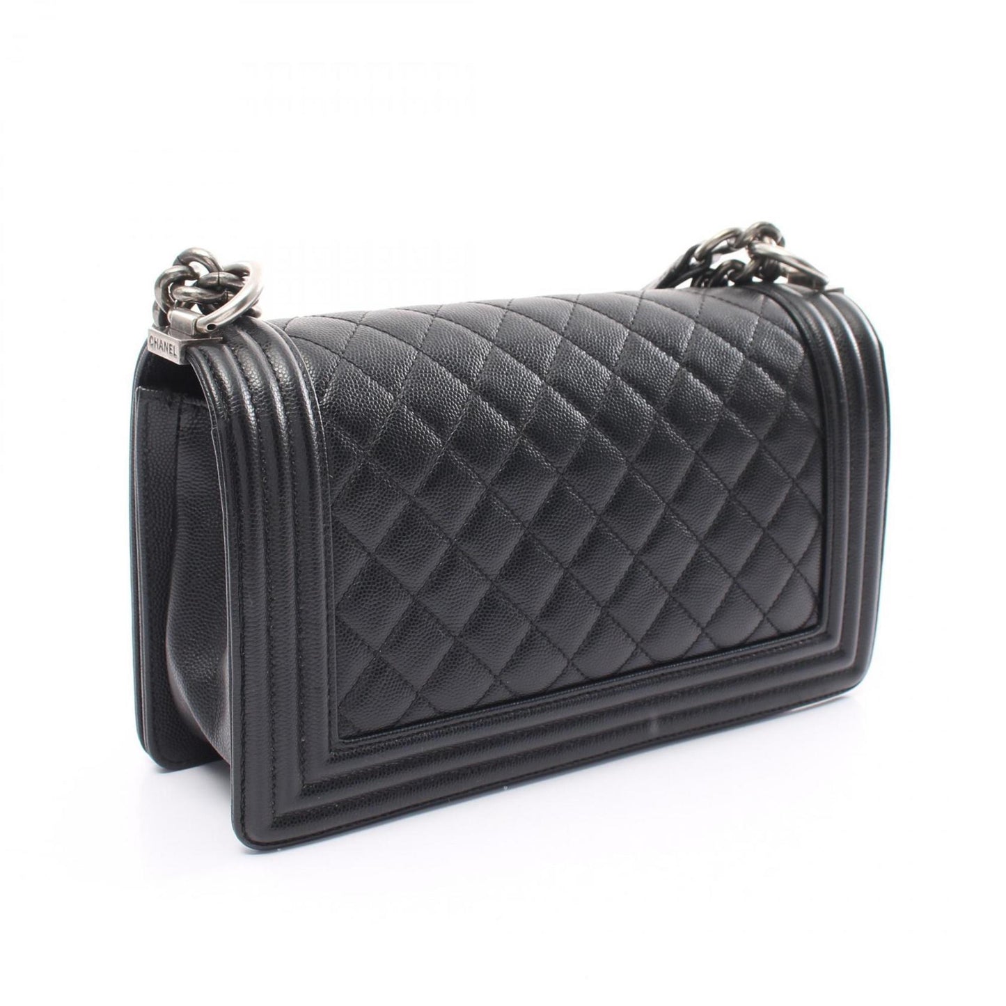 CHANEL Boy Chanel Shoulder Bag Caviar Skin Women's Black