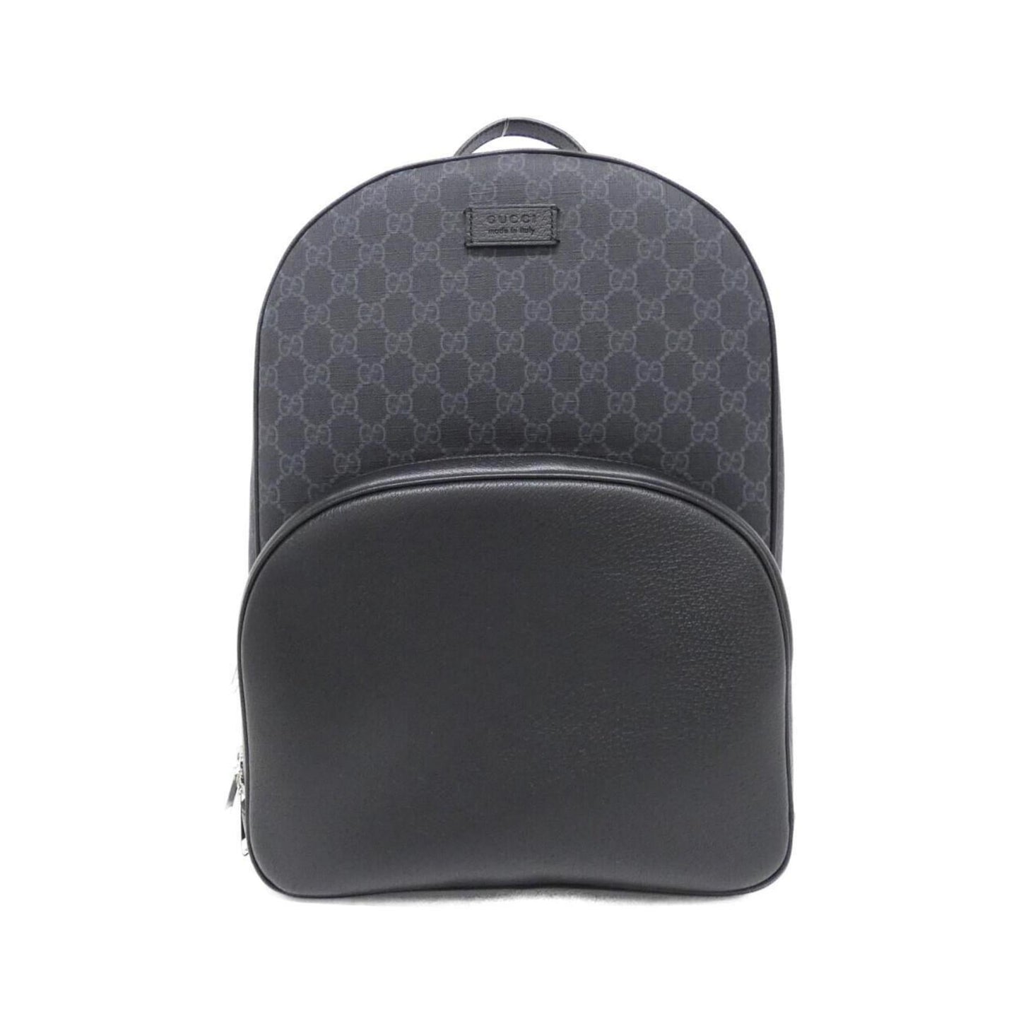 Gucci Black Gg Supreme Leather Backpack ( )