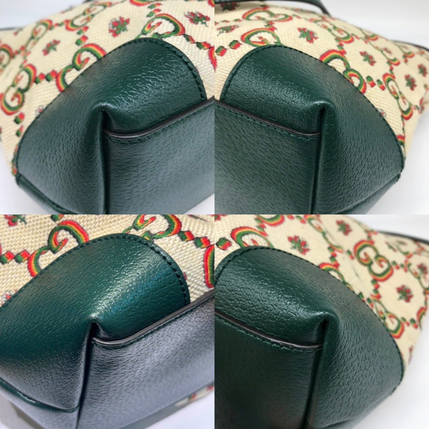 Gucci Gg Canvas Green Gg Canvas Tote Bag ( )
