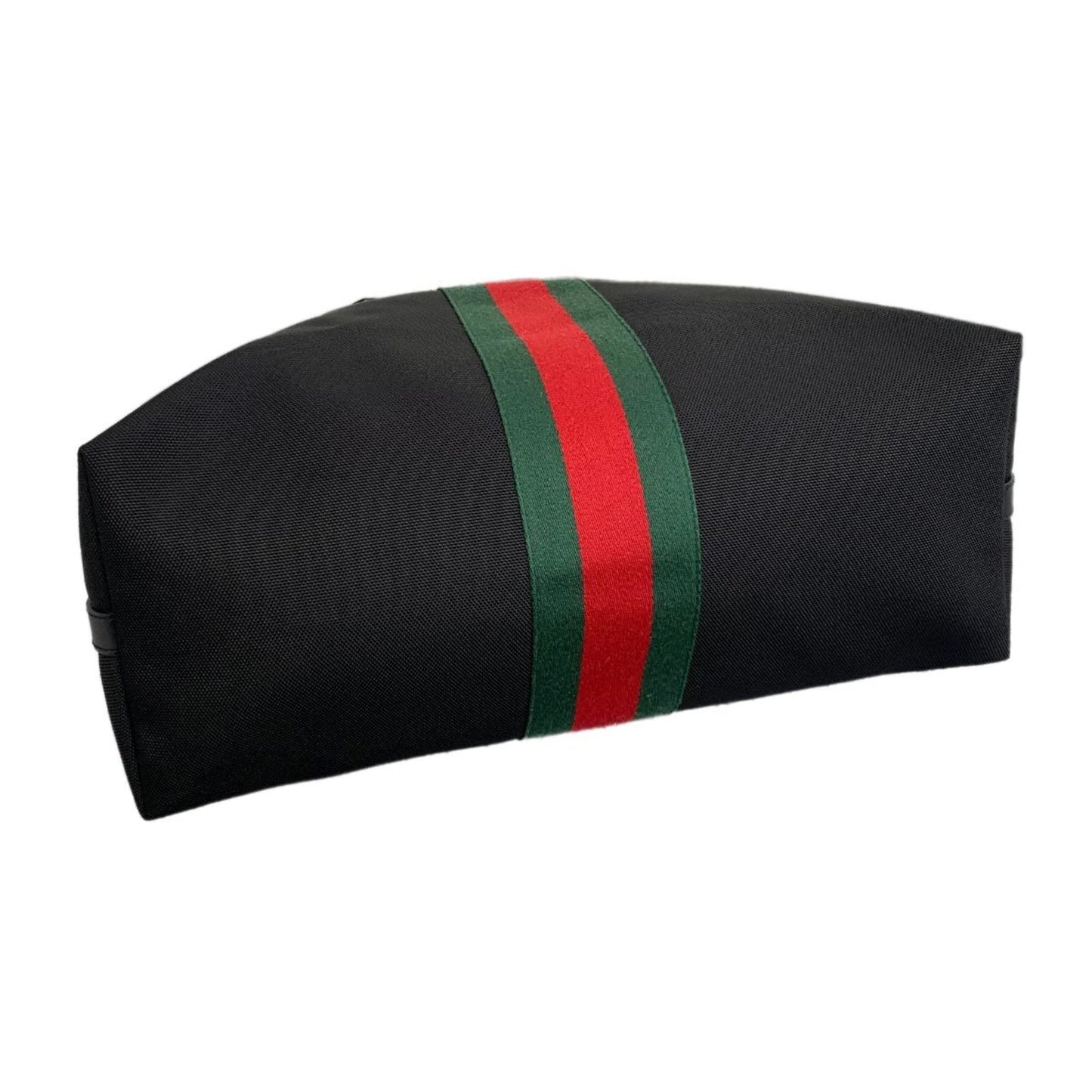 Gucci Black Nylon Canvas Leather Shoulder Bag Tote Bag ( )