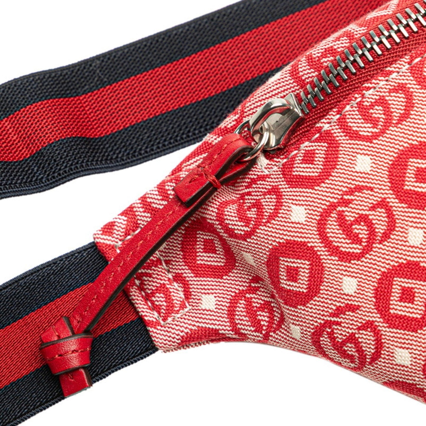 Gucci Red Color Canvas Fanny Pack ( )