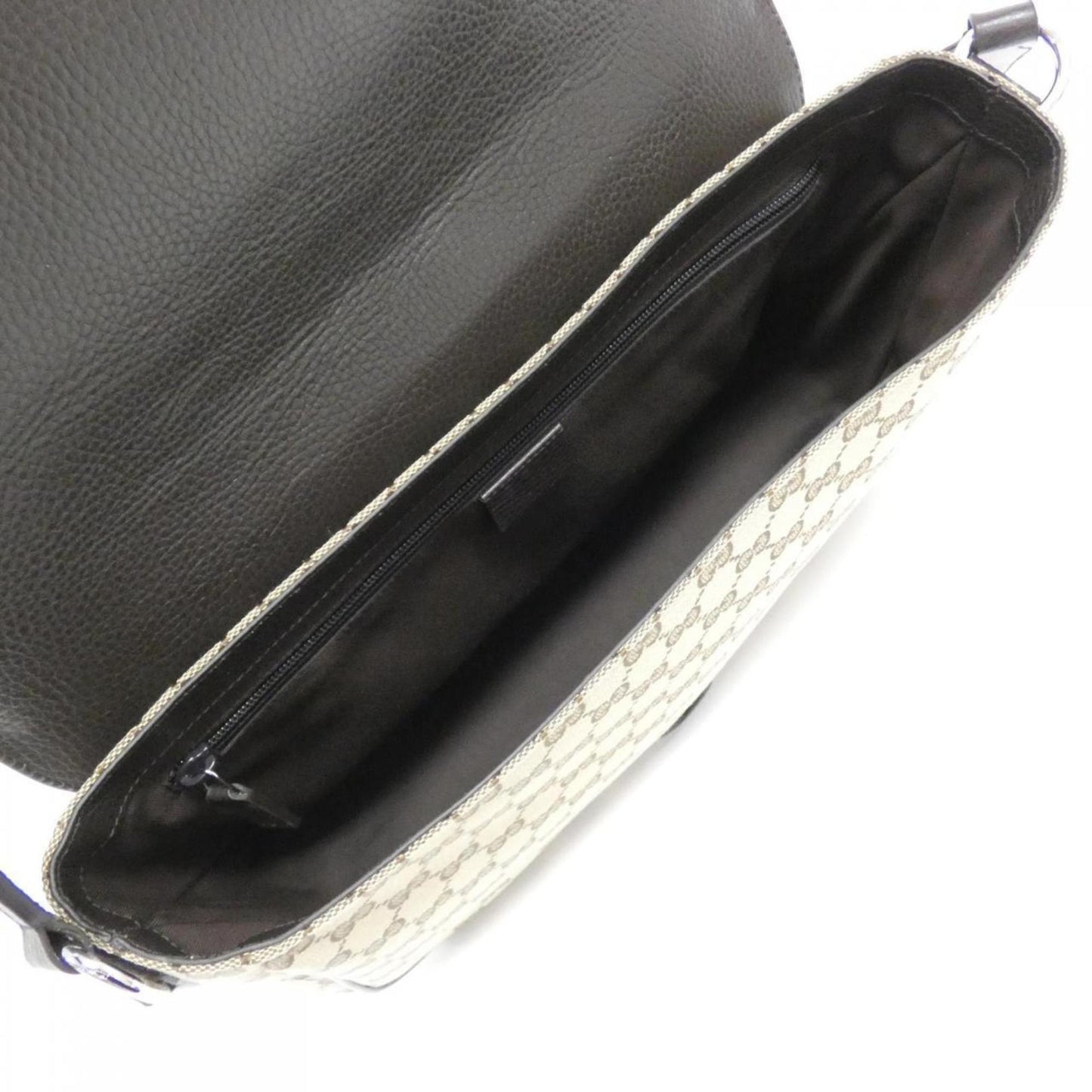 Gucci Gg Canvas Beige Brown Gg Canvas Leather Shoulder Bag ( )