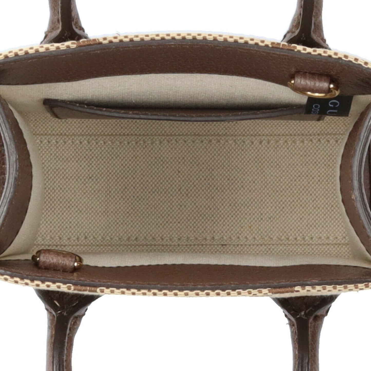 Gucci Beige Brown Gg Canvas Leather Shoulder Bag ( )