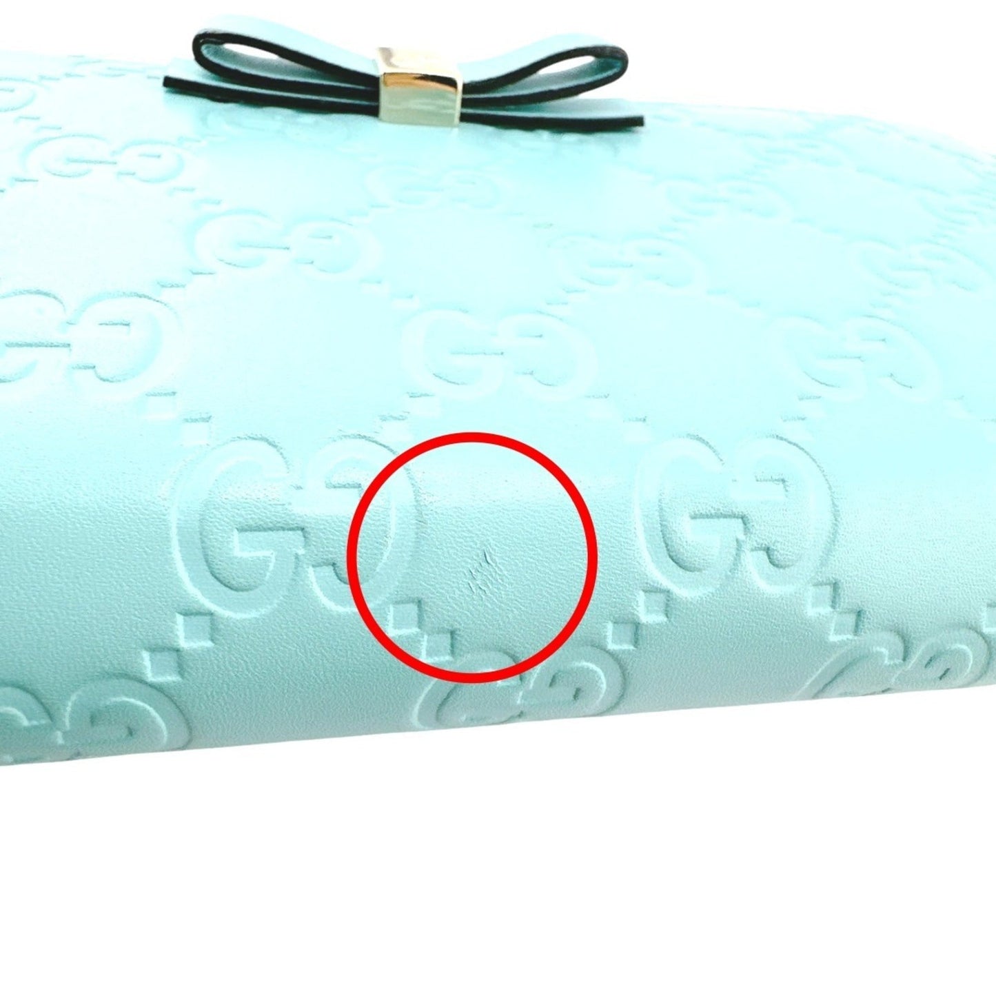 Gucci Blue Light Blue Leather Long Wallet (Bi-Fold) ( )