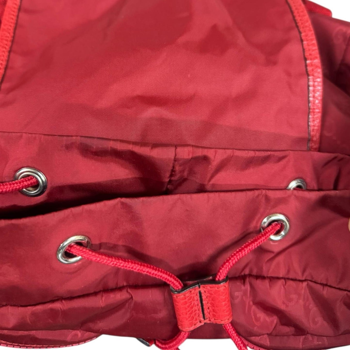 Gucci Red Color Nylon Backpack ( )