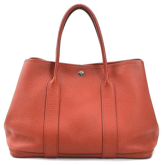 Hermes Red Color Country Leather Handbag Tote Bag ( )