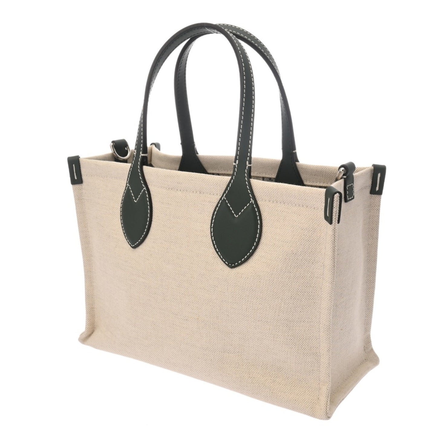Gucci Beige Canvas Leather Handbag ( )
