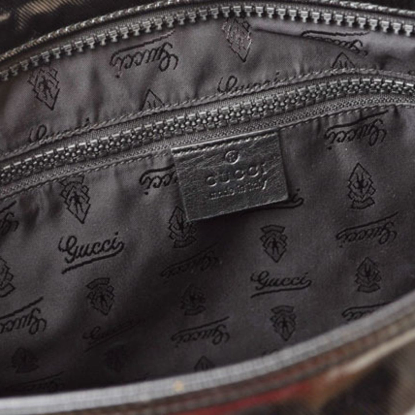 Gucci Black Coated Canvas Shoulder Bag ( )
