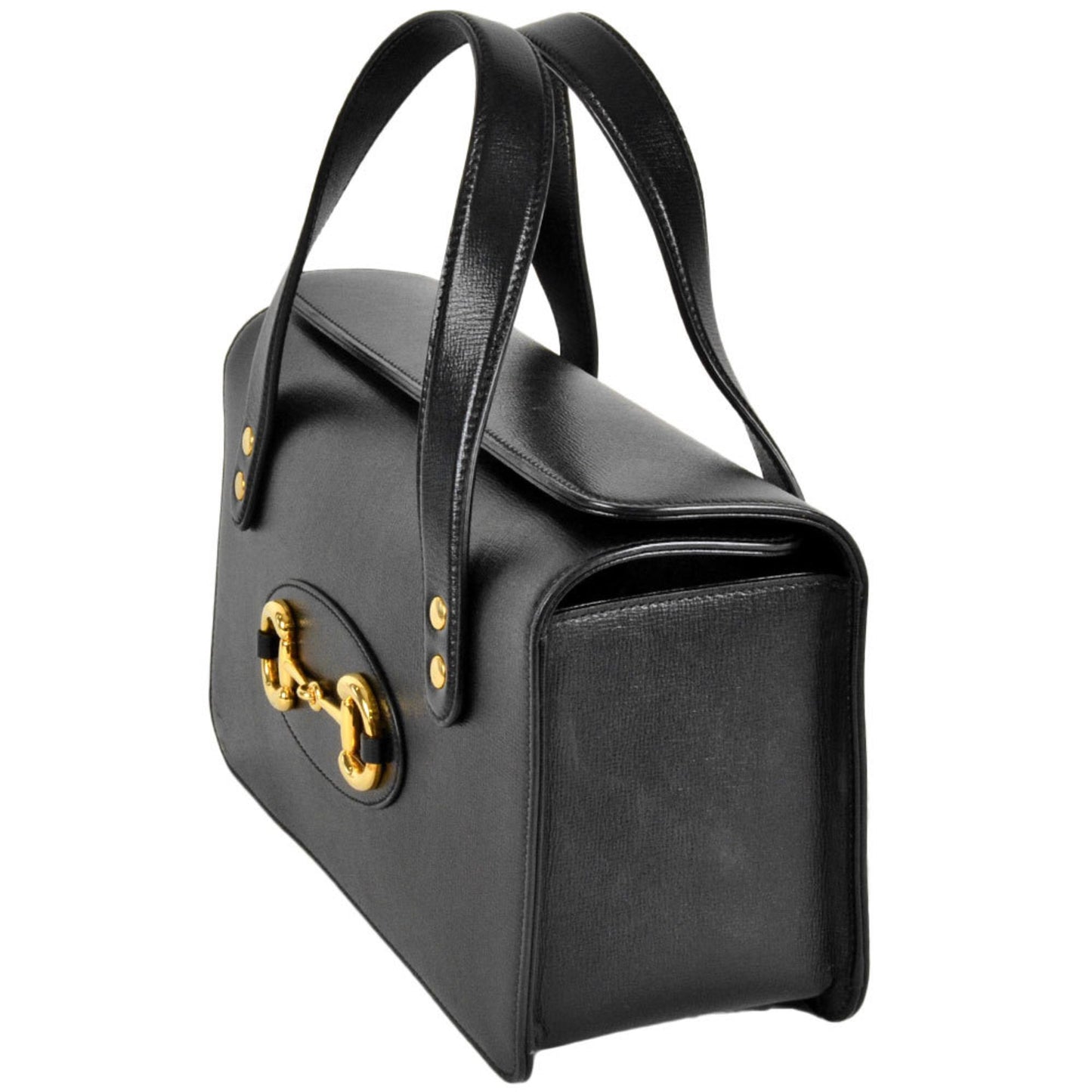 Gucci Black Leather Handbag ( )
