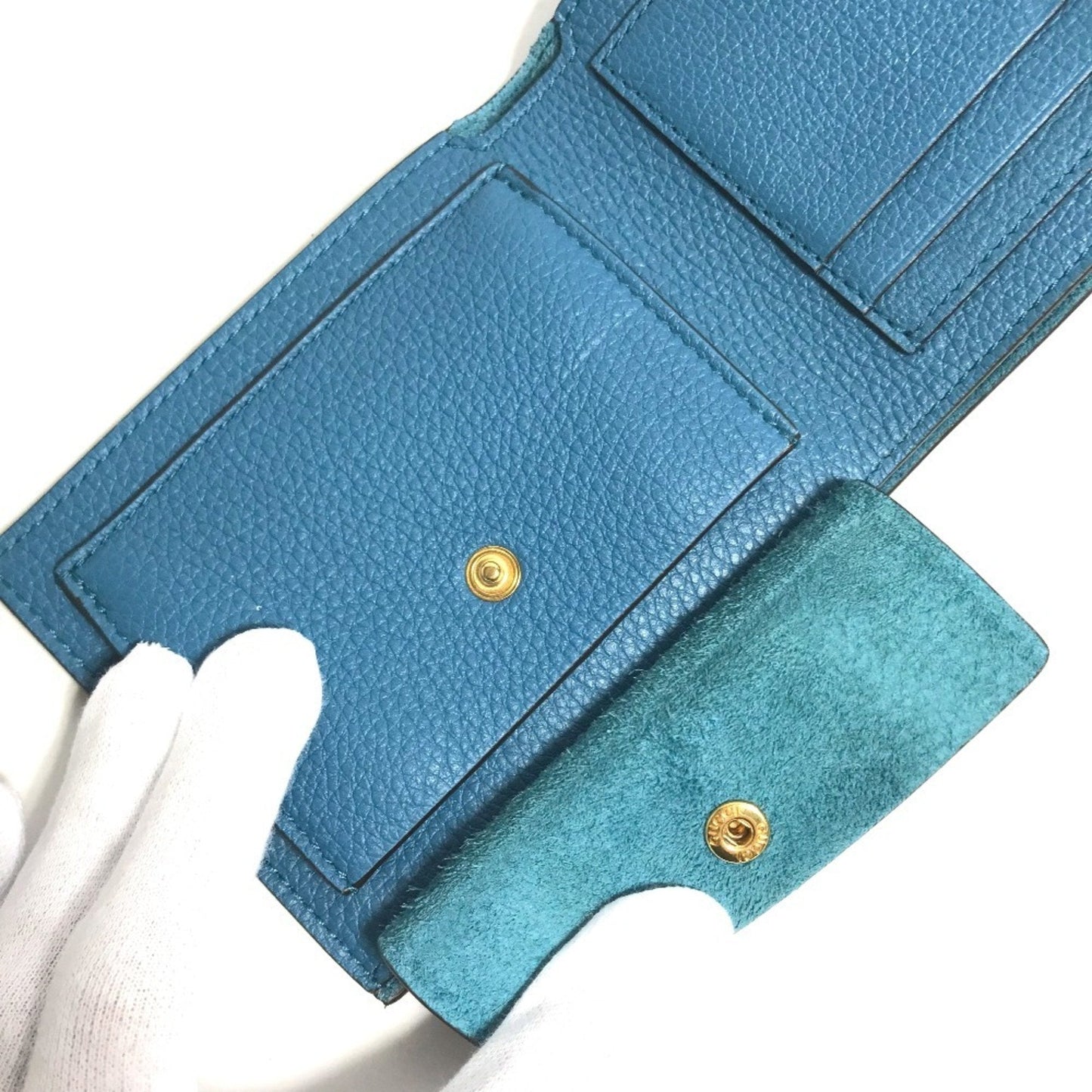 Gucci Blue Leather Wallet (Bi-Fold) ( )