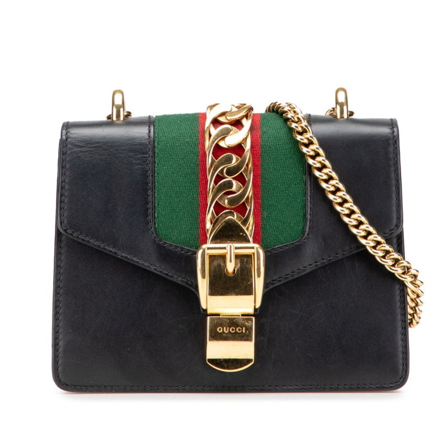 Gucci Black Leather Shoulder Bag ( )