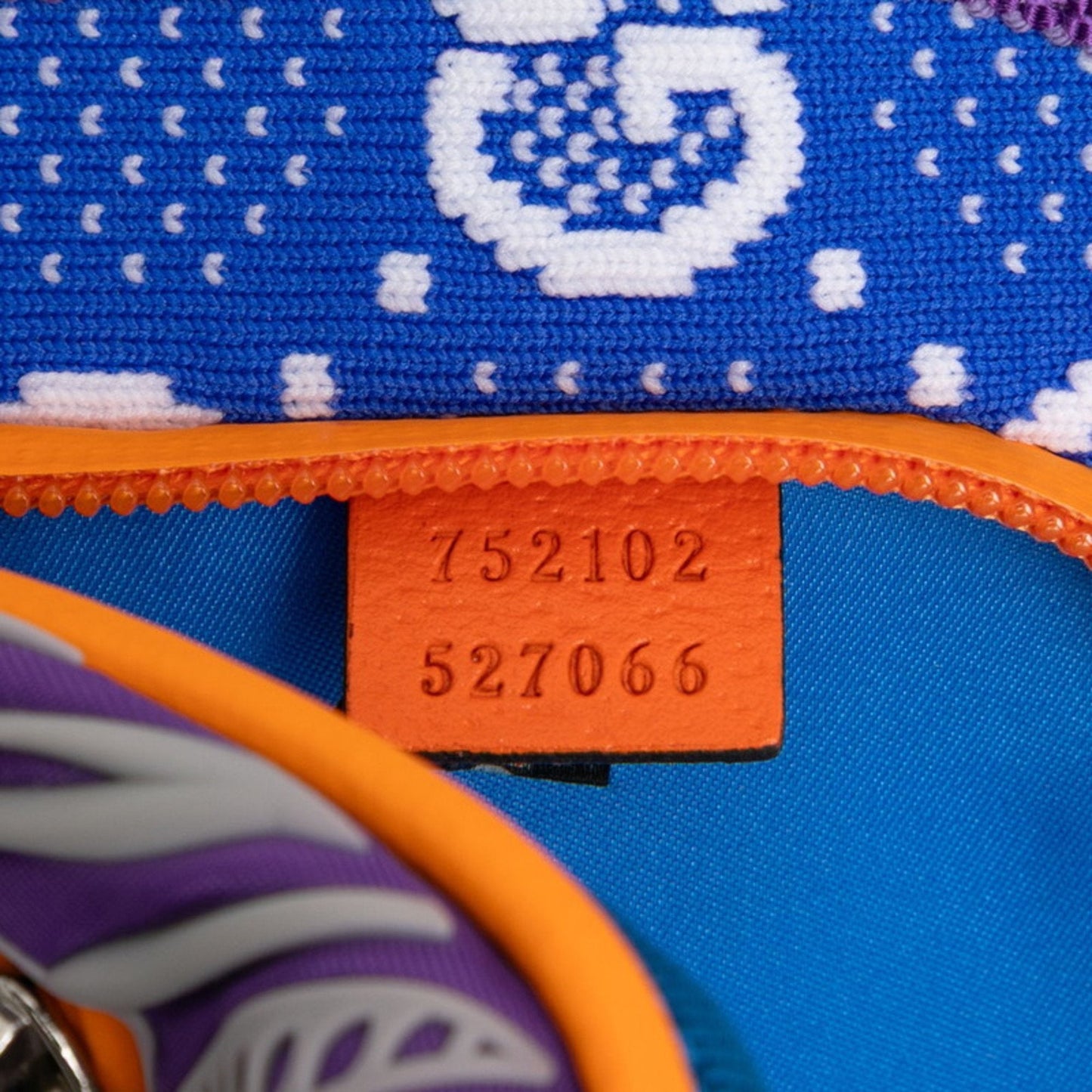 Gucci Blue Orange Purple Nylon Rubber Sling Bag ( )