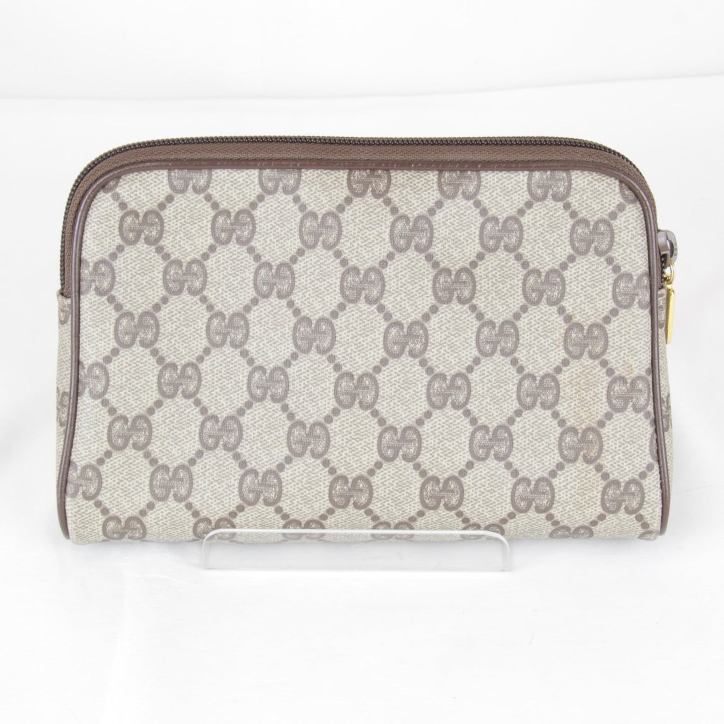 Gucci Brown Gg Supreme Pouch ( )