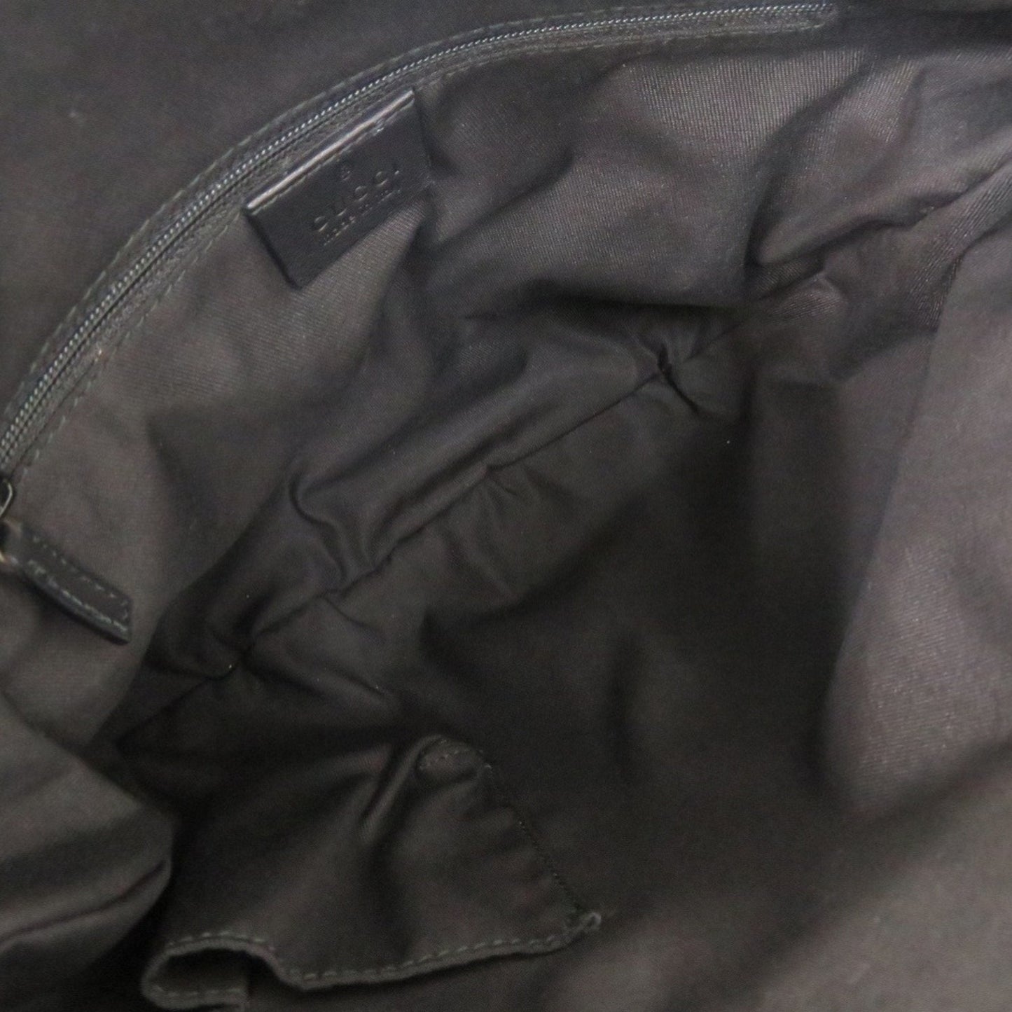 Gucci Black Gg Canvas Leather Shoulder Bag ( )