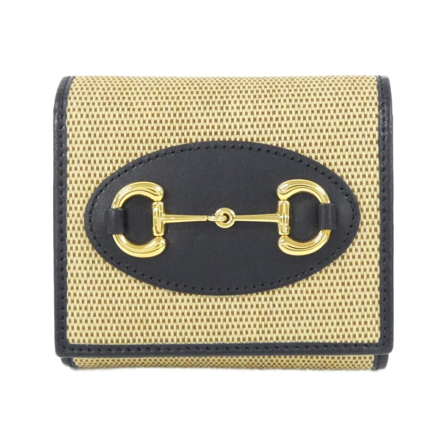 Gucci Beige Navy Canvas Wallet (Bi-Fold) ( )
