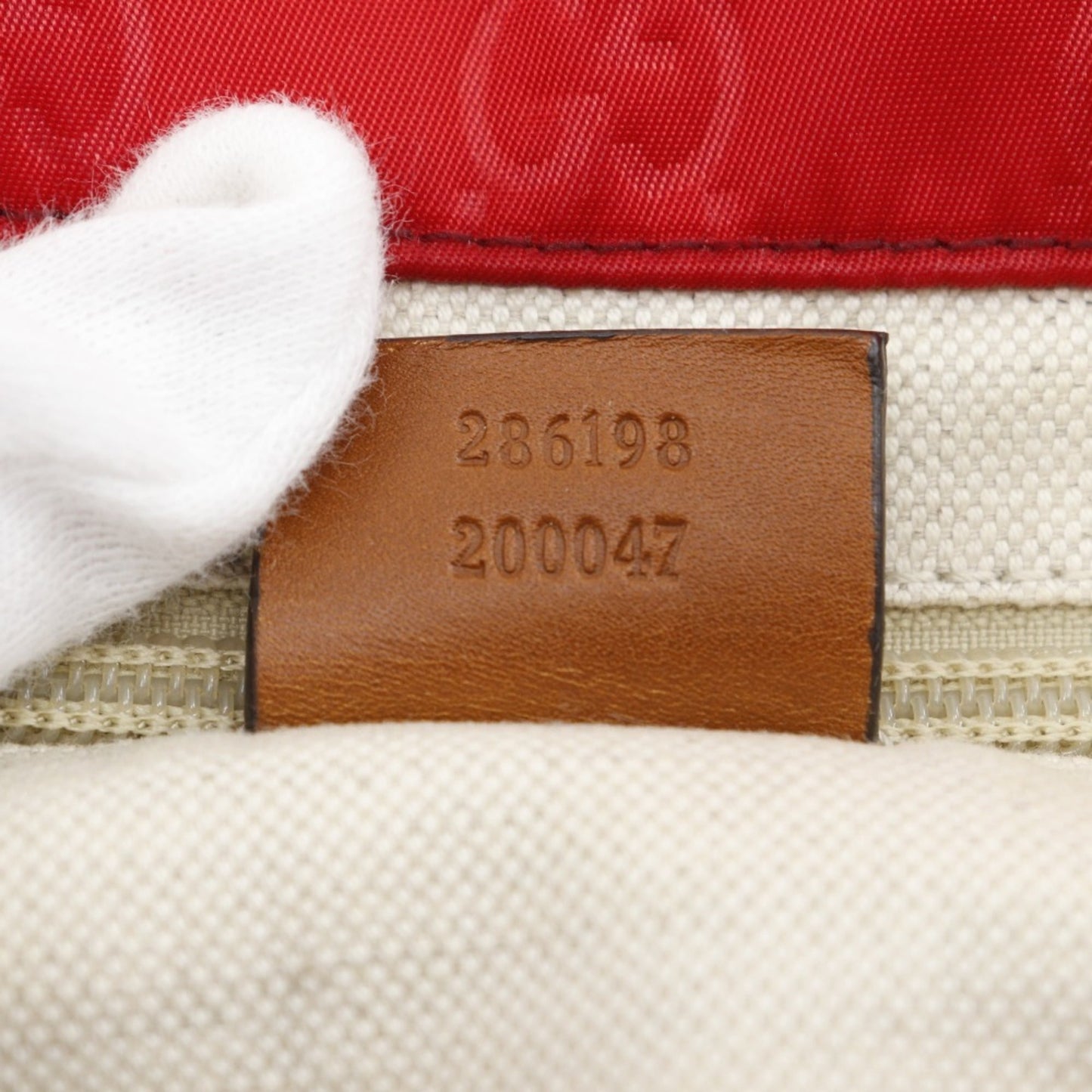 Gucci Red Color Nylon Boston Bag Handbag ( )