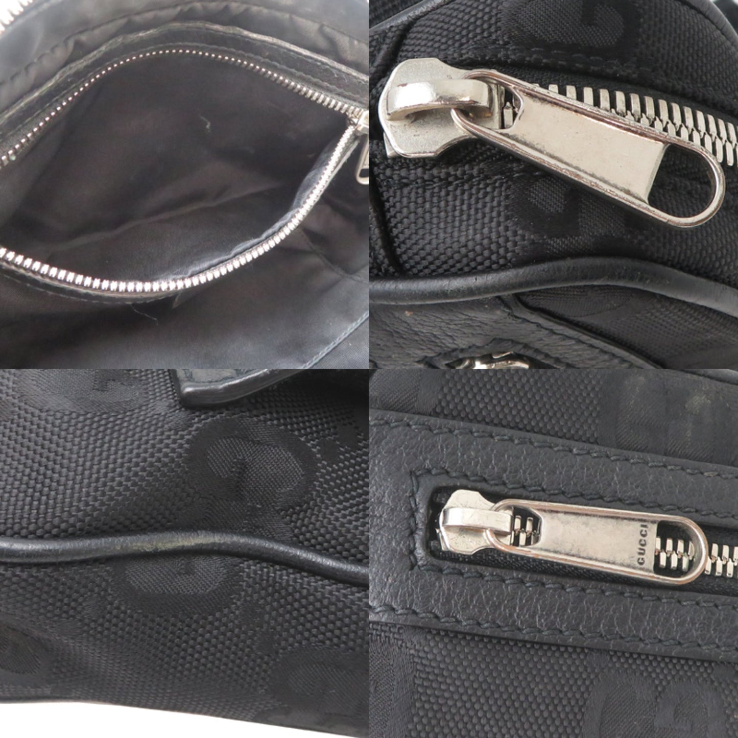 Gucci Black Nylon Leather Fanny Pack ( )
