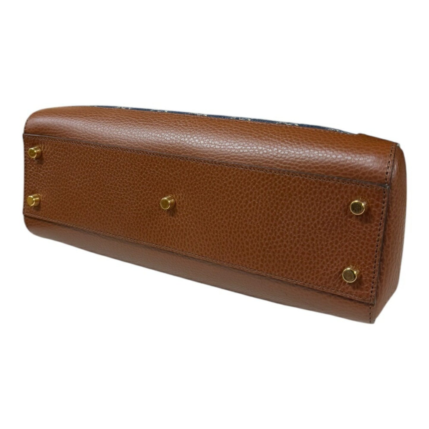 Gucci Blue Brown Denim Leather Shoulder Bag ( )