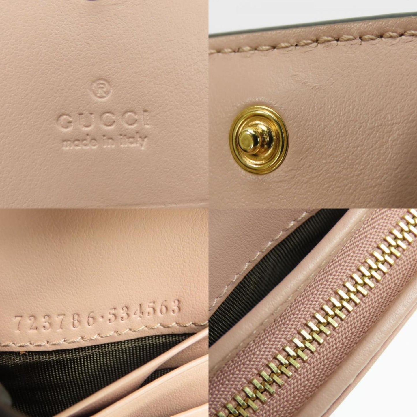 Gucci Pink Leather Wallet (Bi-Fold) ( )