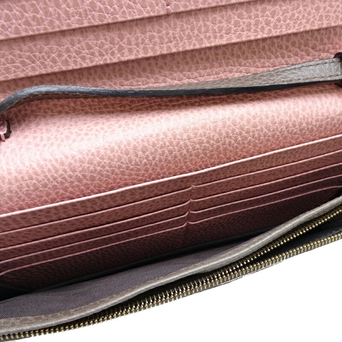 Gucci Grayish Pink Leather Chain/Shoulder Wallet ( )