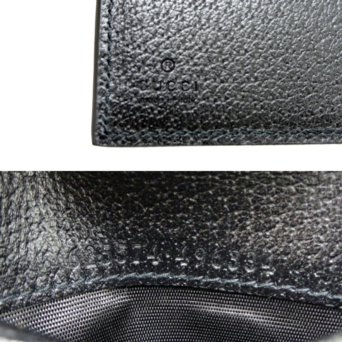Gucci Black Blue Nylon Leather Wallet (Bi-Fold) ( )