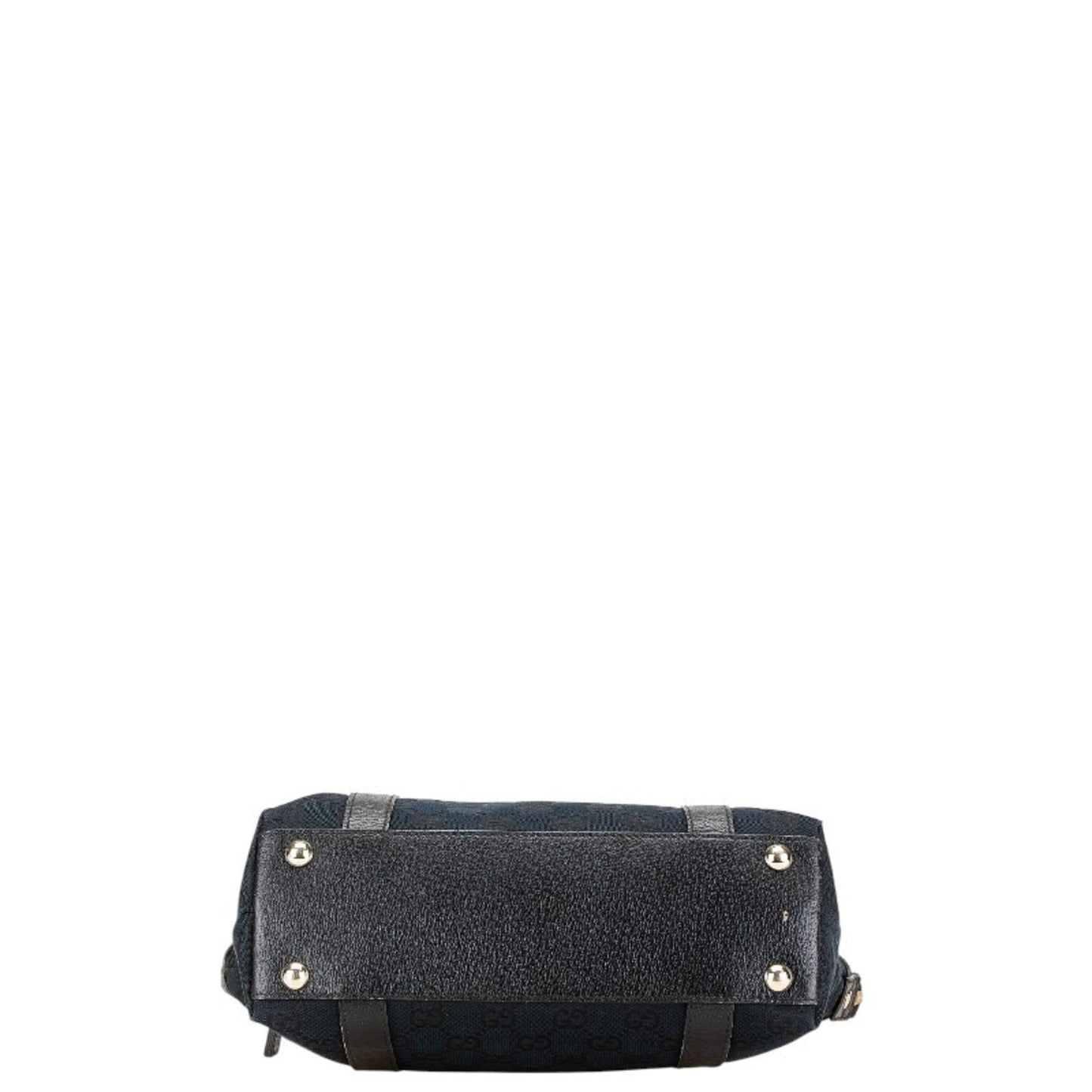 Gucci Gg Canvas Black Canvas Leather Handbag