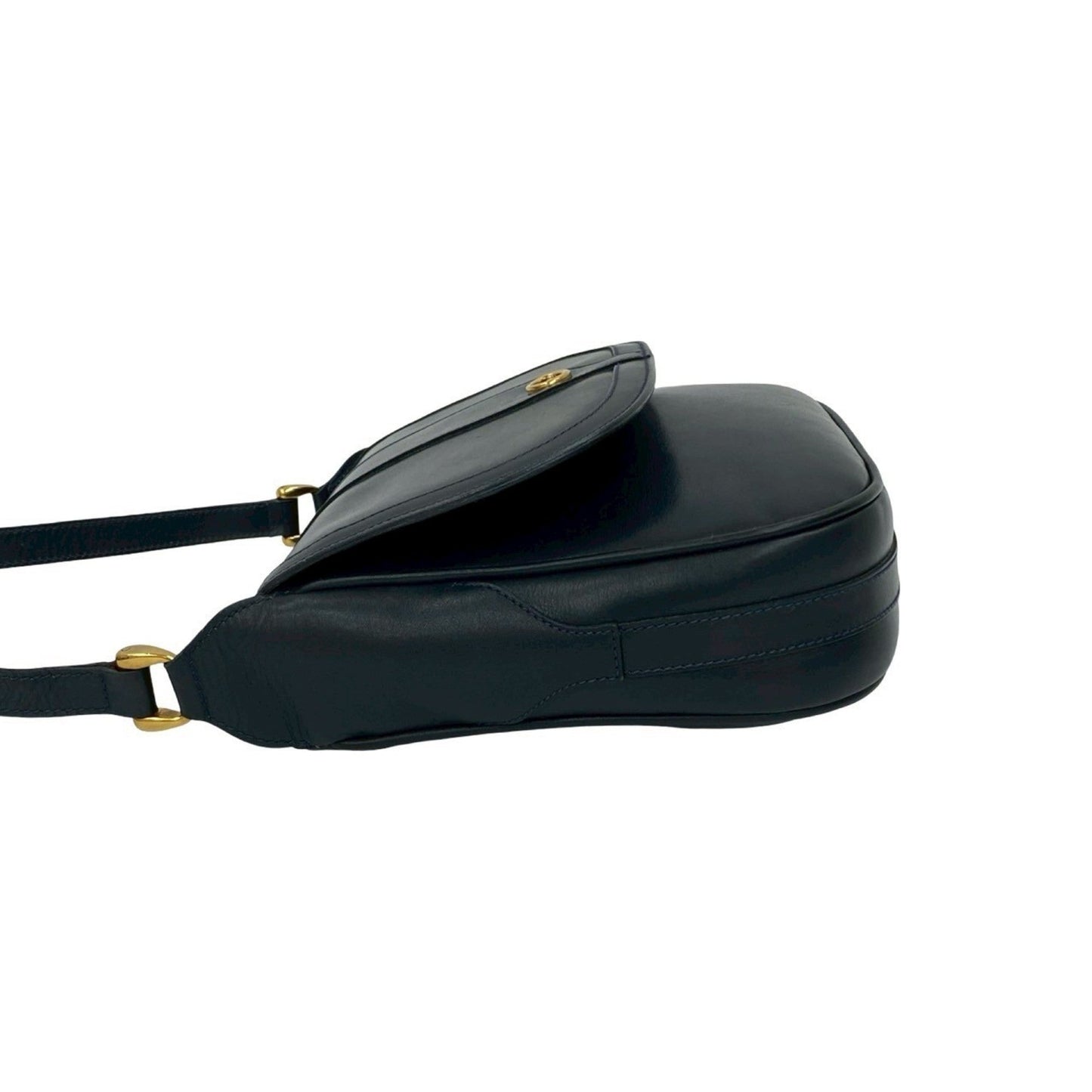 Gucci Navy Leather Pochette Shoulder Bag ( )