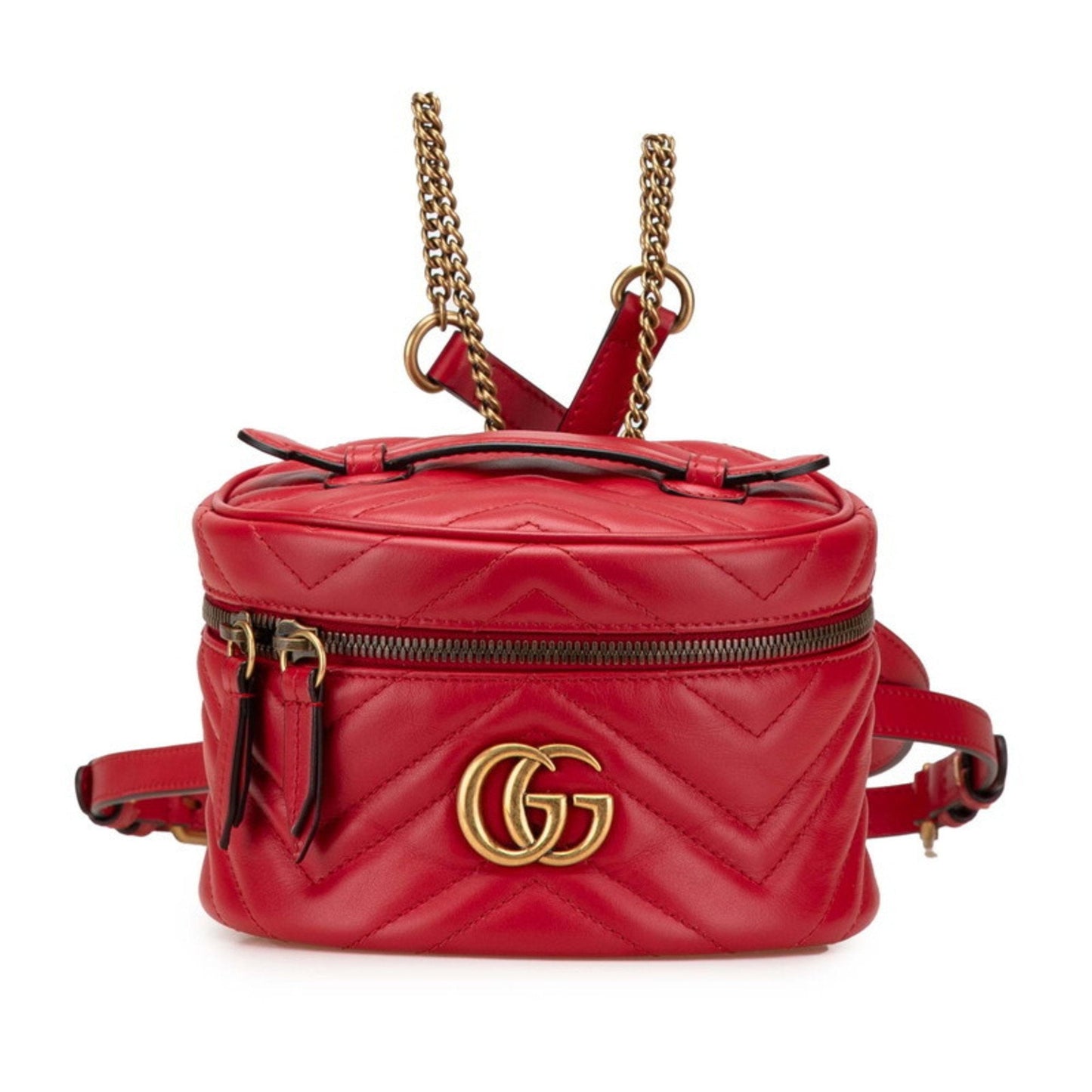 Gucci Red Color Leather Vanity Bag ( )