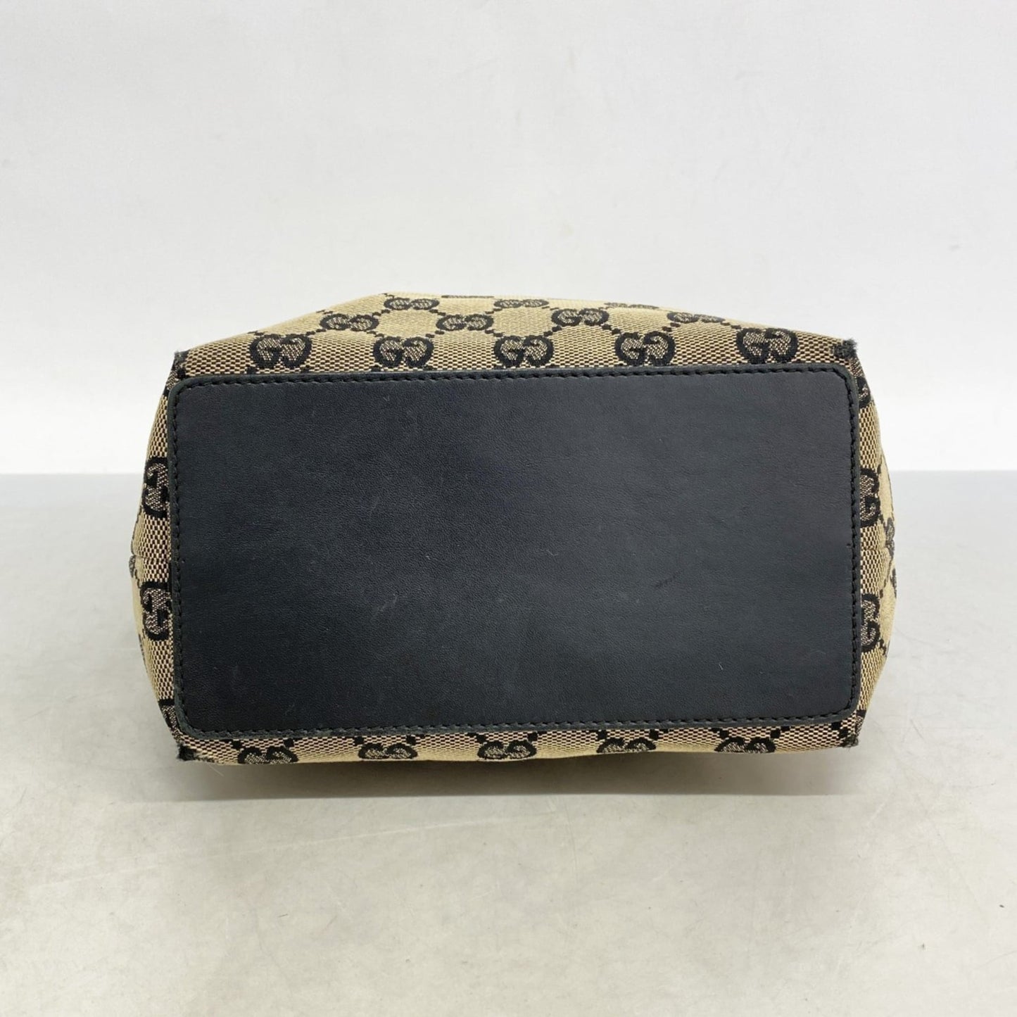 Gucci Black Brown Canvas Tote Bag ( )