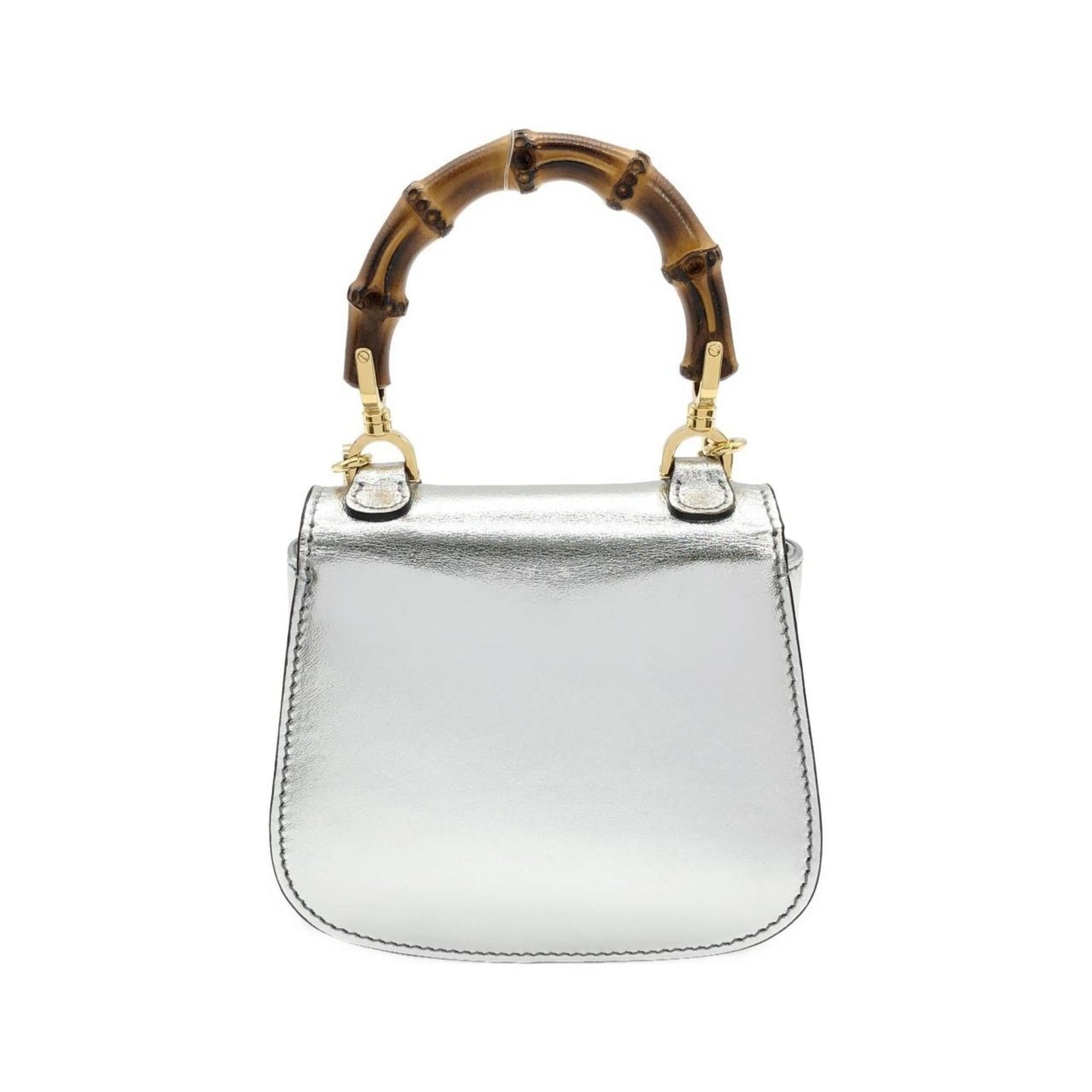 Gucci Silver Leather Handbag ( )