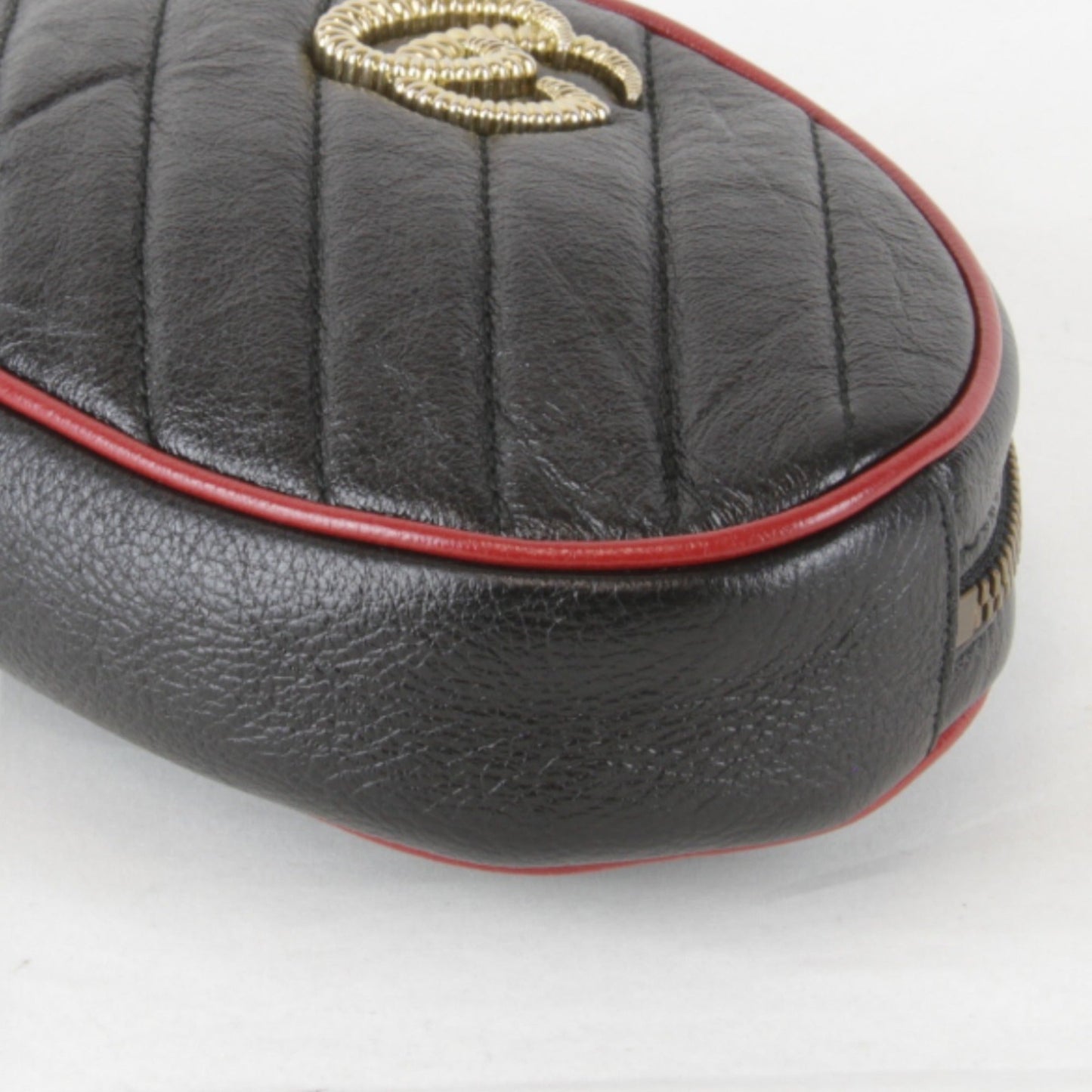 Gucci Gg Marmont Black Leather Fanny Pack ( )