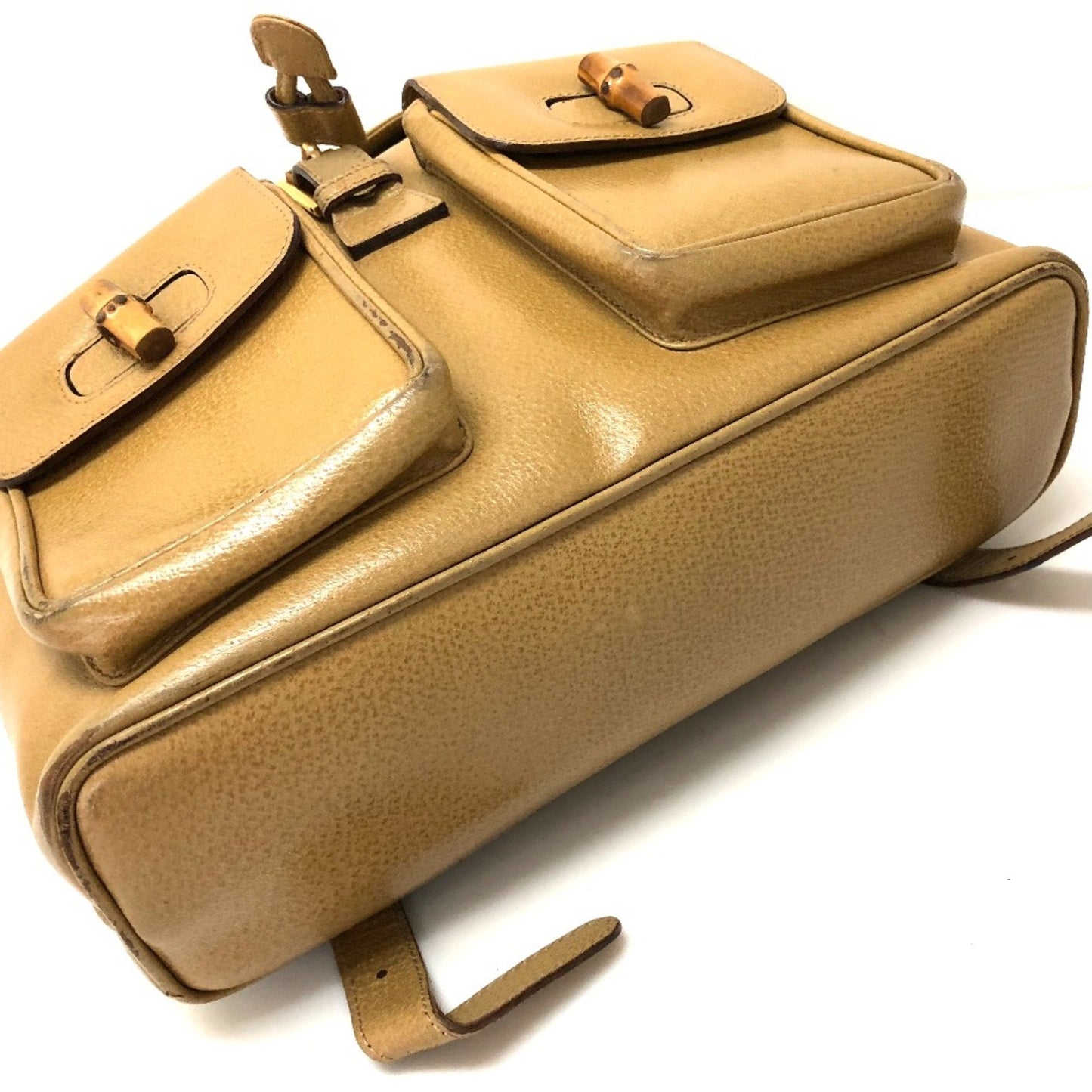 Gucci Beige Leather Backpack ( )