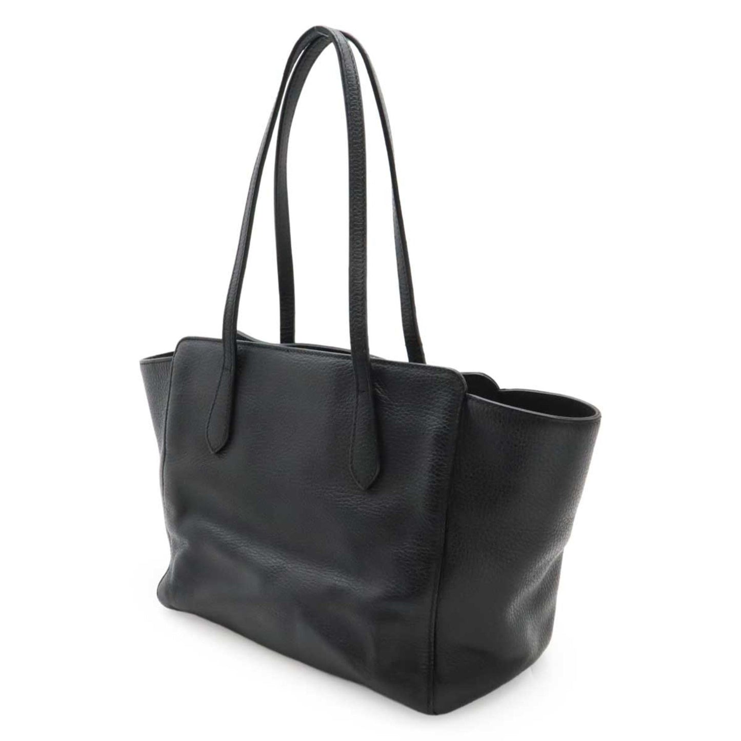 Gucci Gucci Swing Black Leather Shoulder Bag Tote Bag ( )