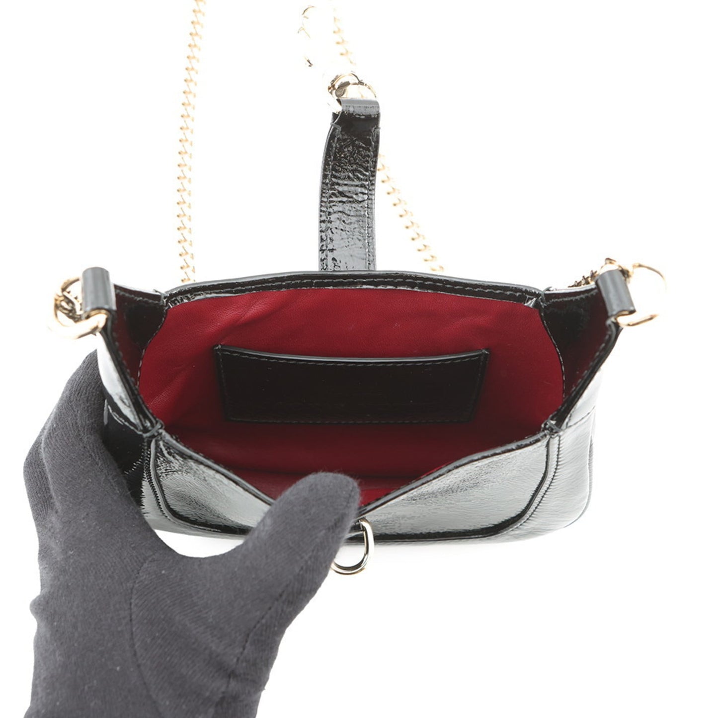 Gucci Black Patent Leather Shoulder Bag ( )