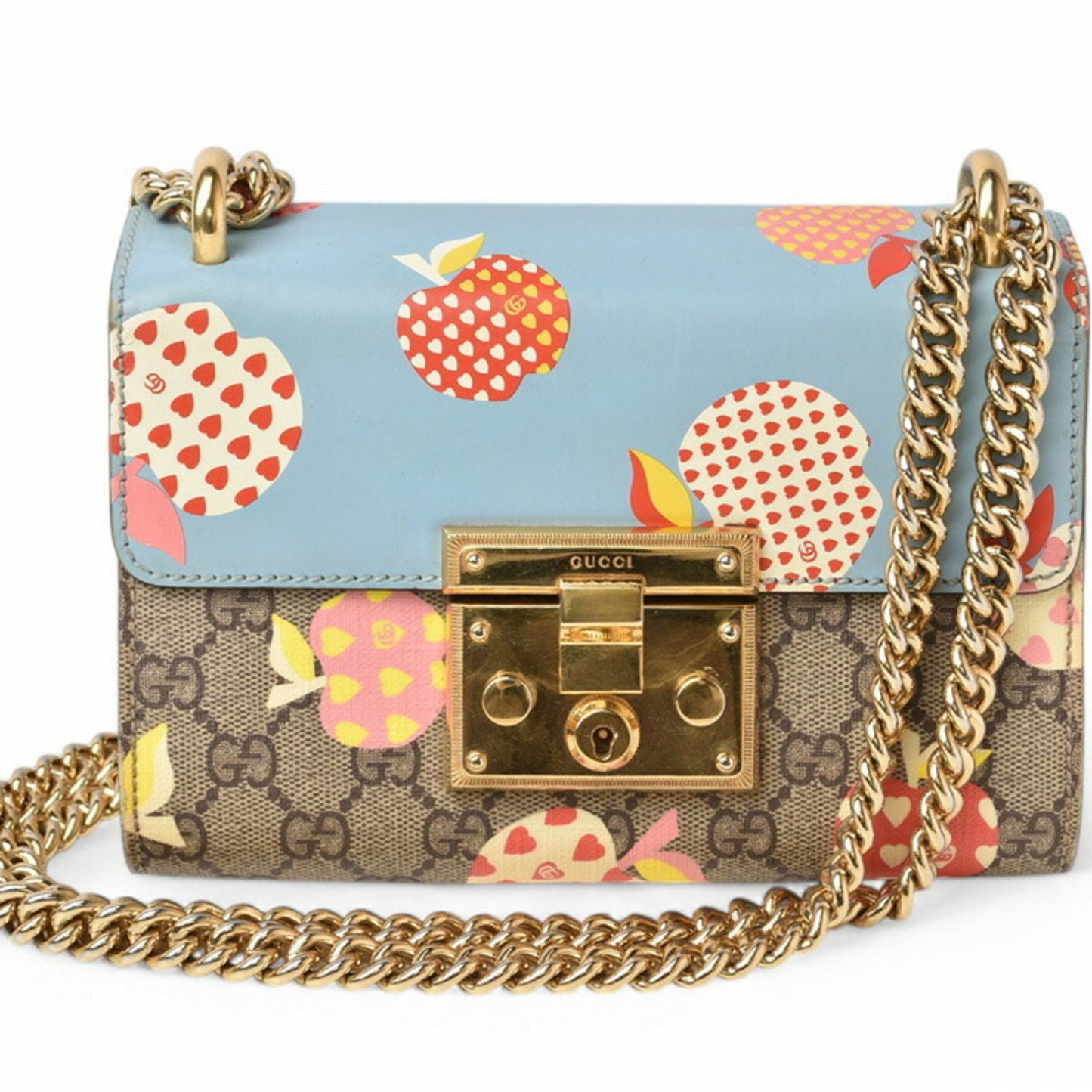 Gucci Beige Blue Brown Gg Supreme Shoulder Bag ( )