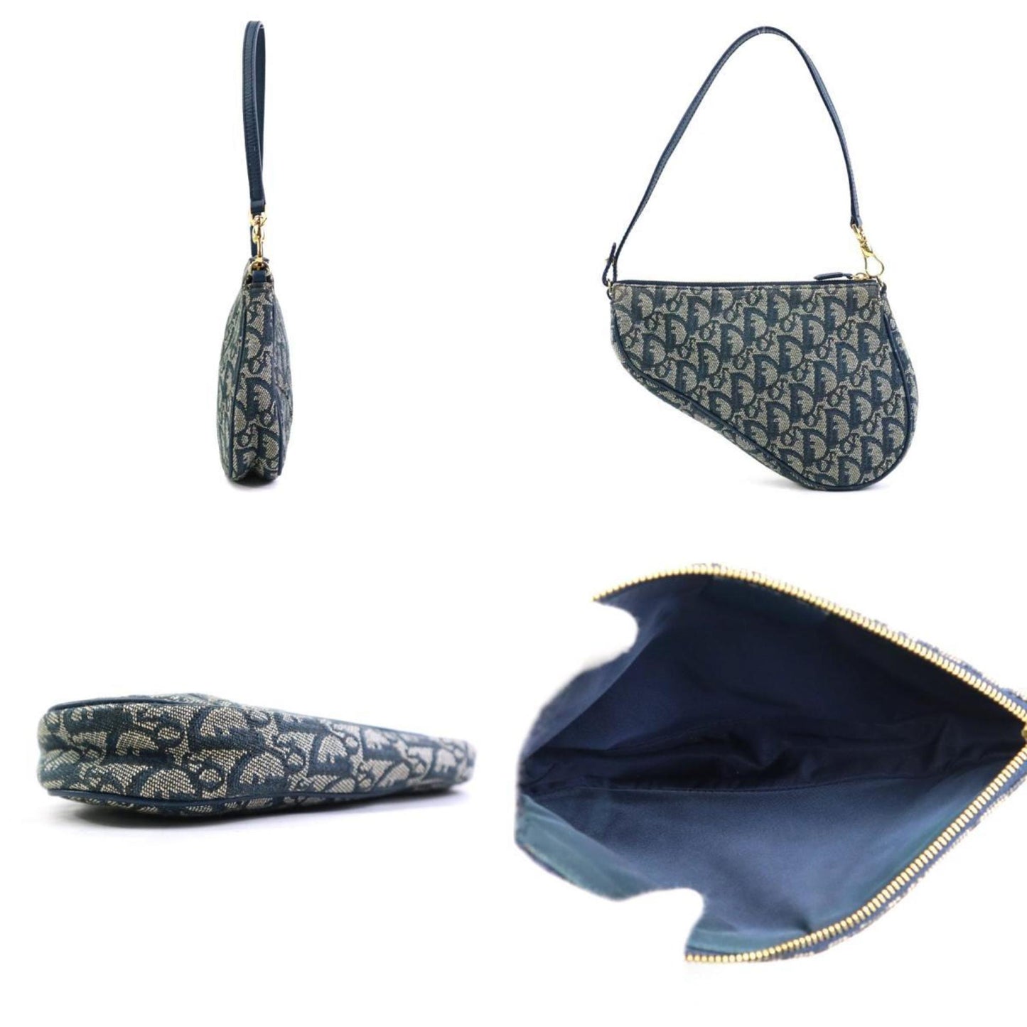 Christian Dior Navy Trotter Shoulder Bag ()