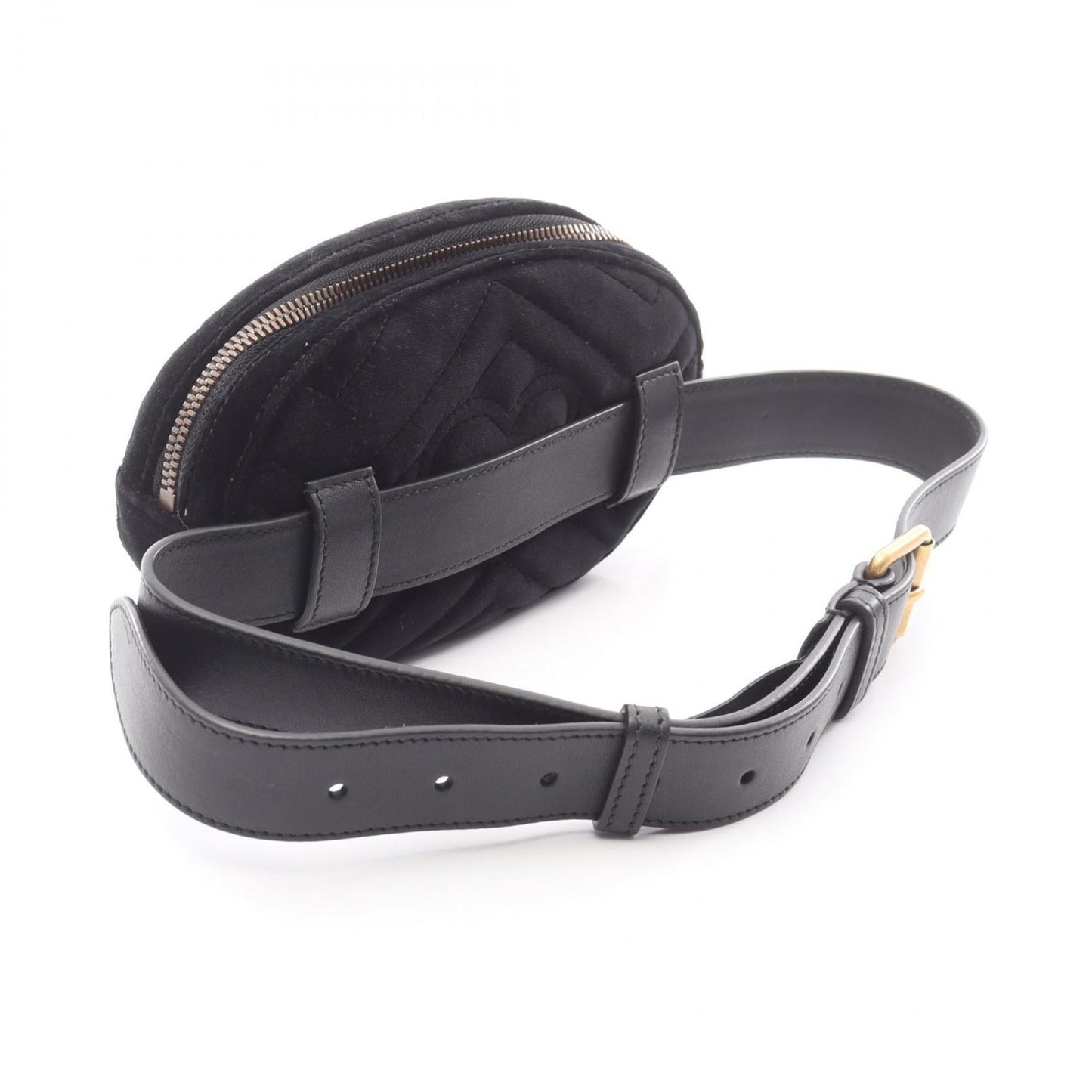 Gucci Black Fabric Leather Fanny Pack ( )