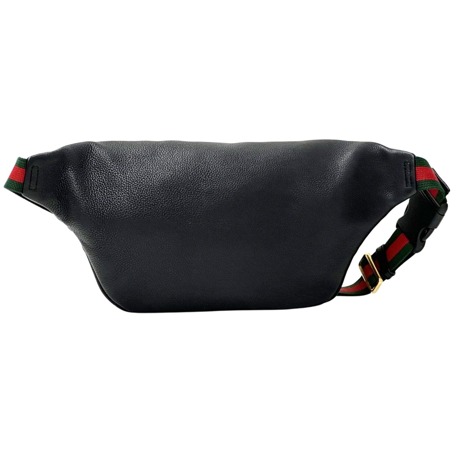 Gucci Black Leather Fanny Pack Sling Bag ( )